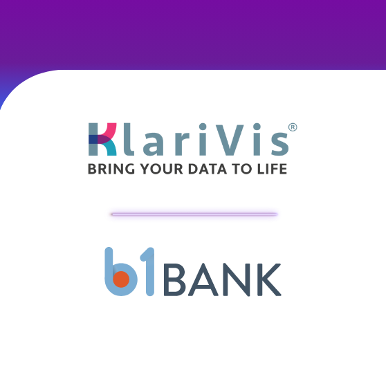 KlariVis and b1 bank logos